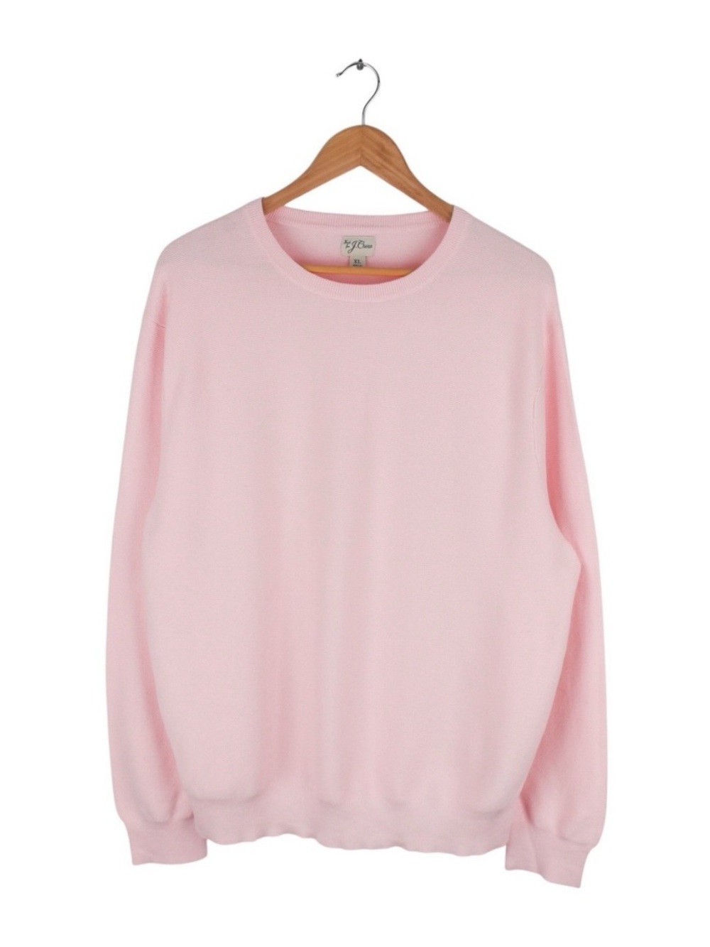 J.Crew Pink‎ Cotton Heritage Crewneck Sweater Knit Lightweight Casual Men's XL